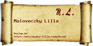 Maloveczky Lilla névjegykártya